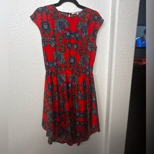 Collective Concepts Red and Blue High Low Dress